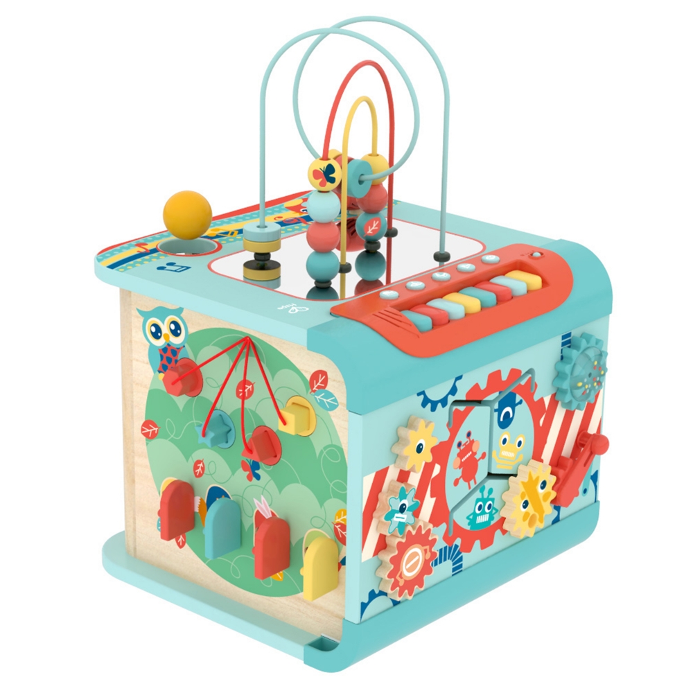 Интерактивна играчка, Hape, Магически музикален куб 4в1