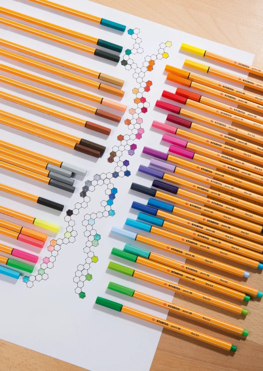 Комплект тънкописци, Stabilo, Point 88 ST8815-1, 15 цвята