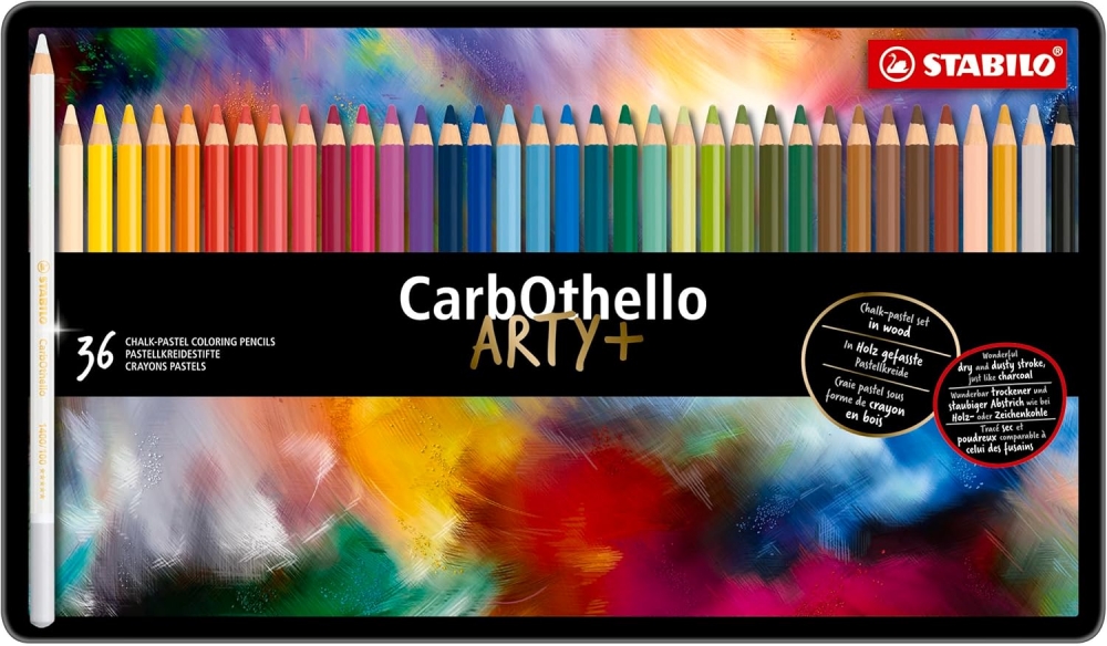 Set of colored pencils, Stabilo, CarbOthello ARTYplus, Metal box, 36 pieces