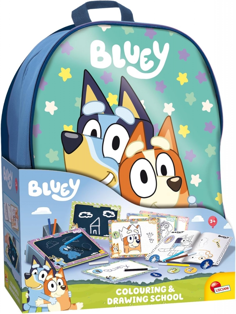 Creative set, Lisciani, Bluey, 2 in 1 backpack with drawing set