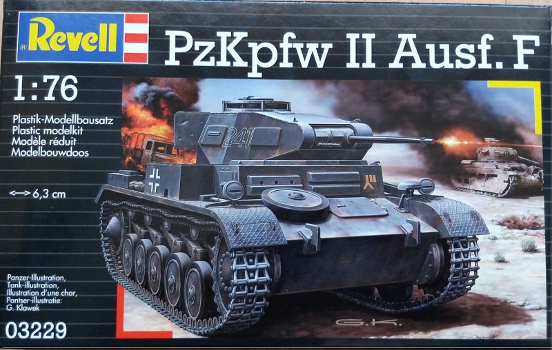 Германски танк от Втората световна война PzKpfw II Ausf. F - сглобяем модел