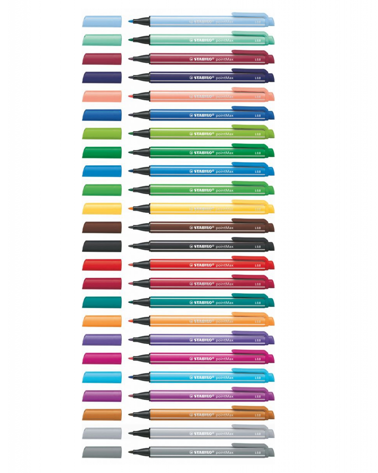 Комплект флумастери, Stabilo, pointMax ST488/24-01, 24 цвята