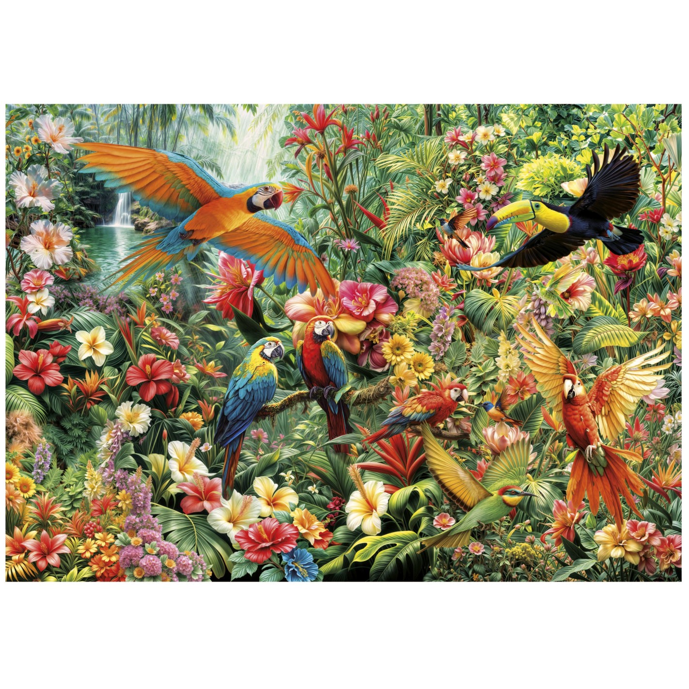 Puzzle, Educa, Amazon Birds, 2000 pieces