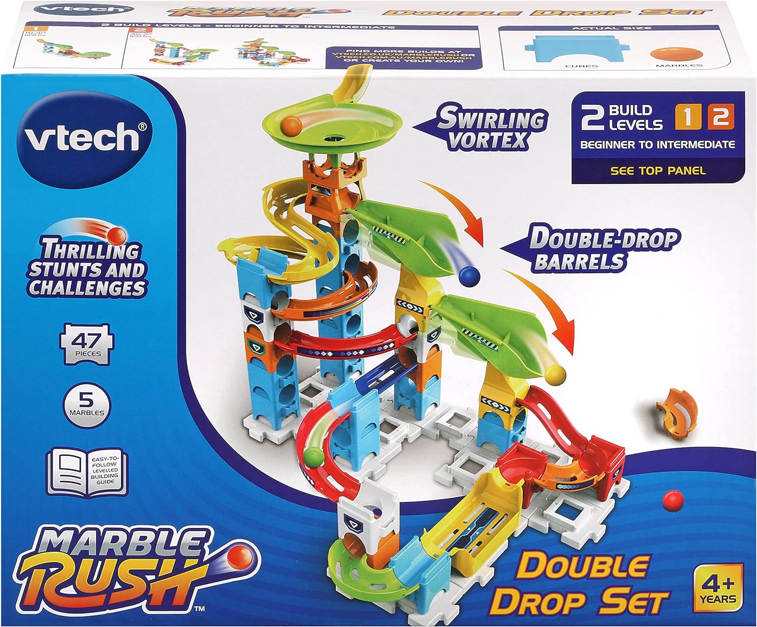 Комплект за игра Marble Rush, Двойна писта за спускане, 47 части