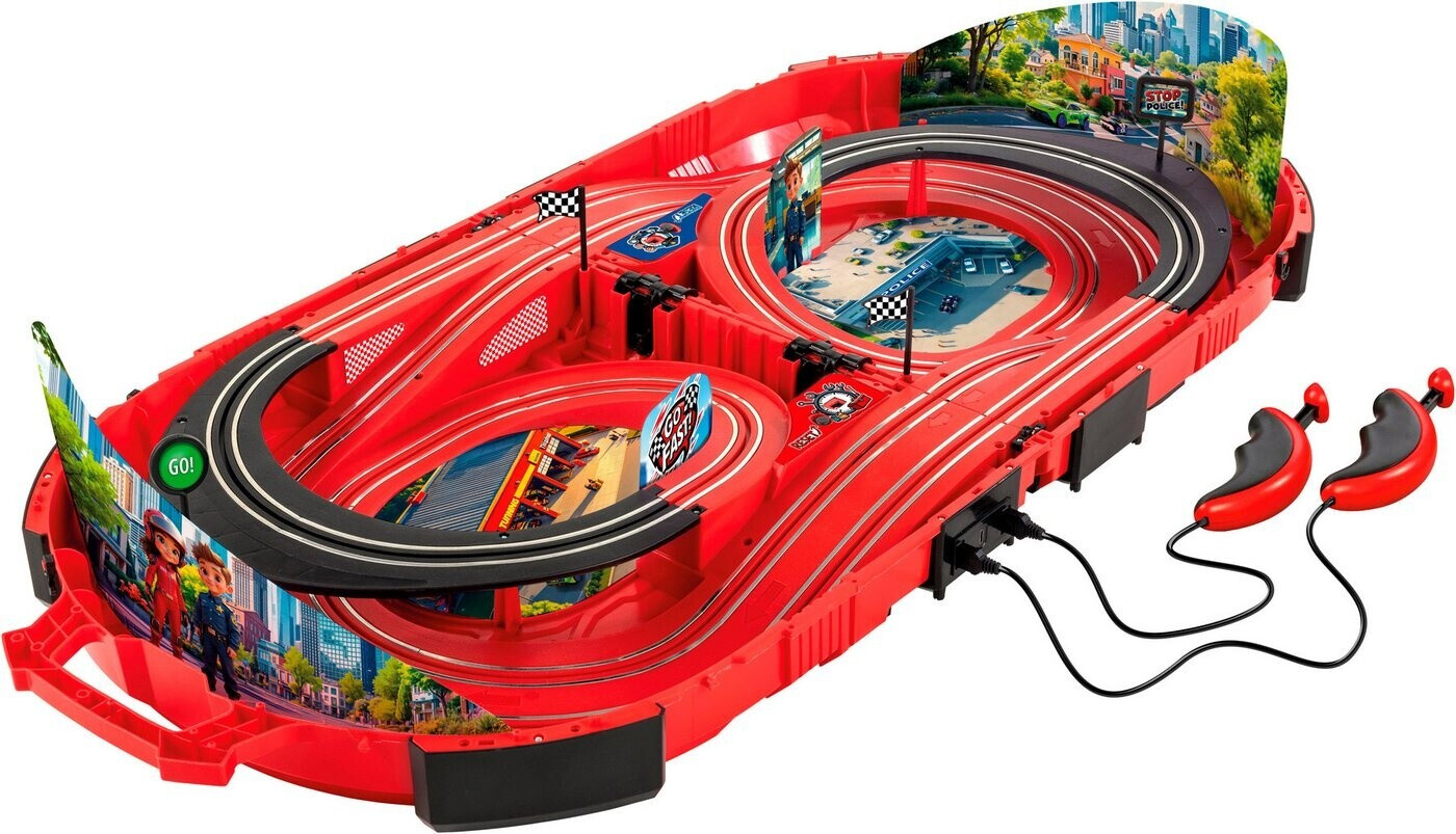 Race track in a suitcase, Carrera, Police pursuit, 2.77m