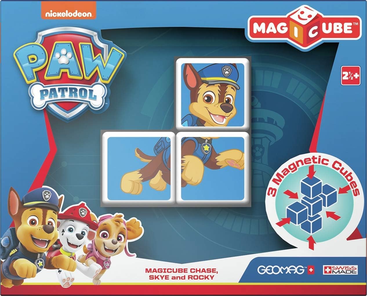 Магнитен конструктор Magicube, Paw Patrol Чейс, Скай и Роки 077, 3 части