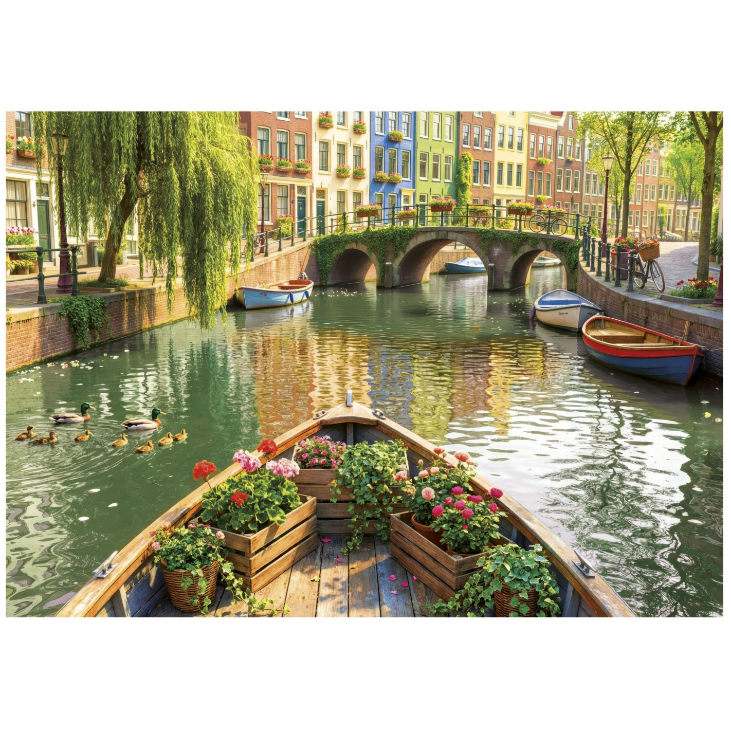 Puzzle, Educa, Boat trip in Amsterdam, 1000 pieces