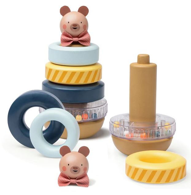 Бебешка играчка, Taf Toys, Кула с рингове за нанизване, Мече