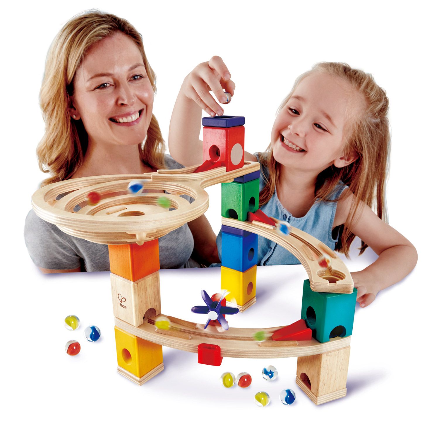 Комплект дървена писта, Hape Quadrilla, Надпревара до финала, 28 части