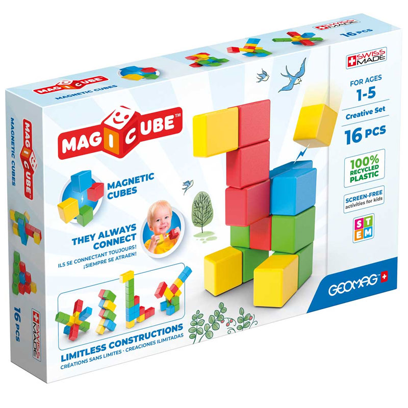 Магнитен конструктор Magicube, Creative, 16 части