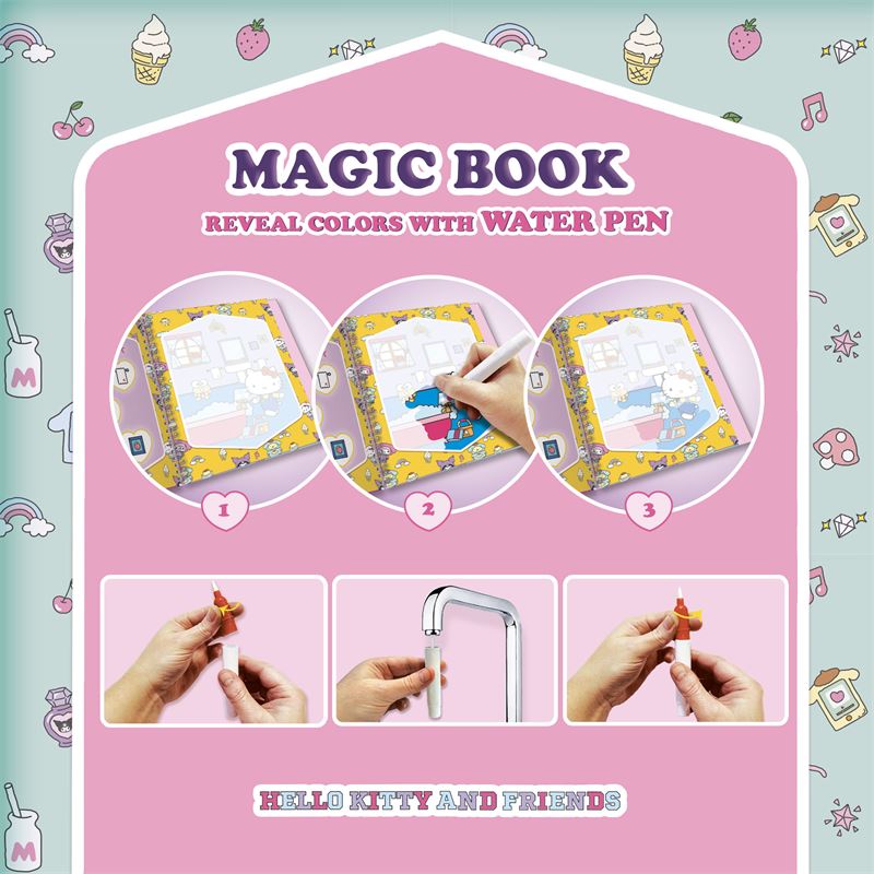 Creative set, Lisciani, Hello Kitty, Water drawing book, Hello Kitty and friends