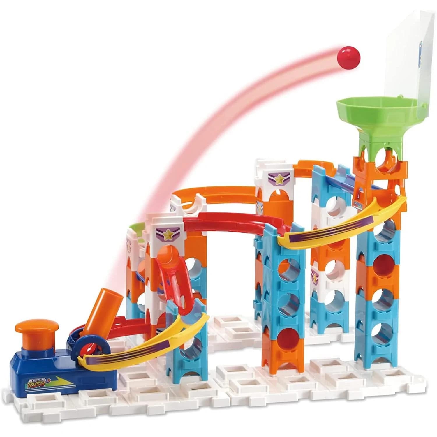 Color Track with Marble Balls, Spiral City, 62 Piece Play Set
