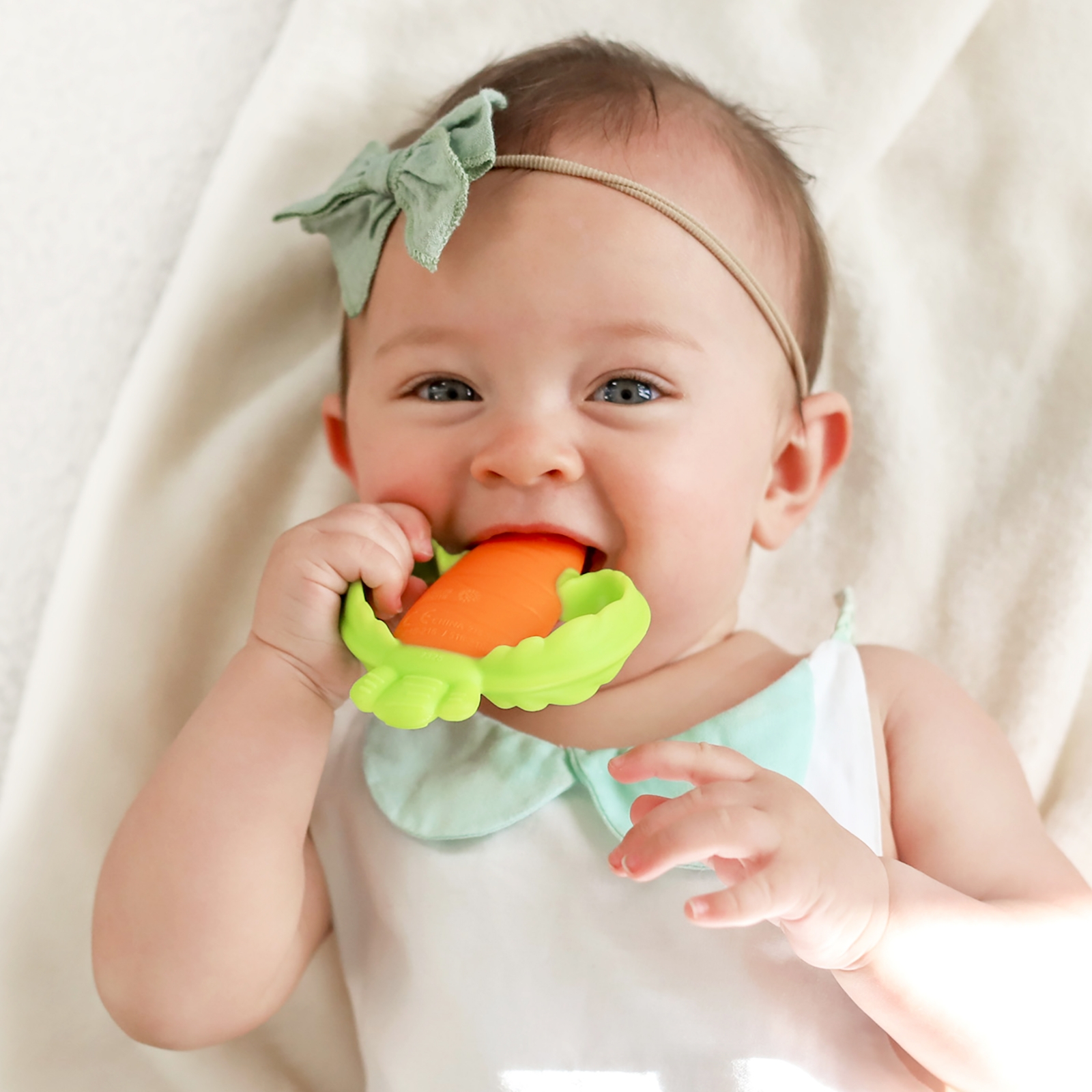 Silicone baby teether, Infantino, Carrot