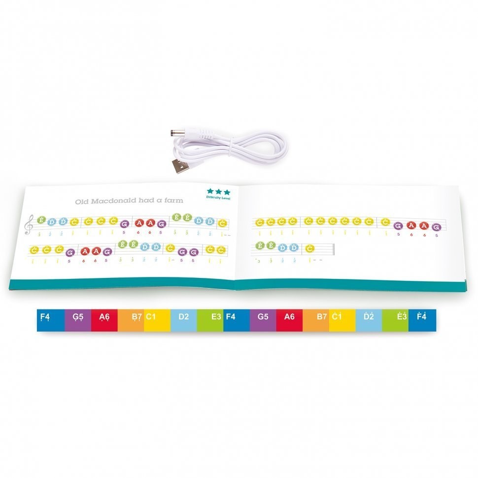 Светлинно дървено пиано Hape, Червено