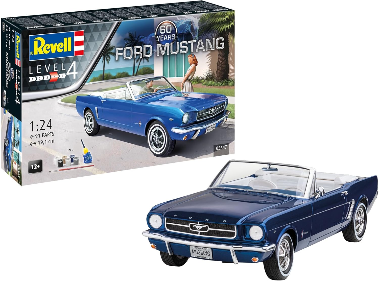 Building Model, Revell, Ford Mustang 60th Gift Set, Kit
