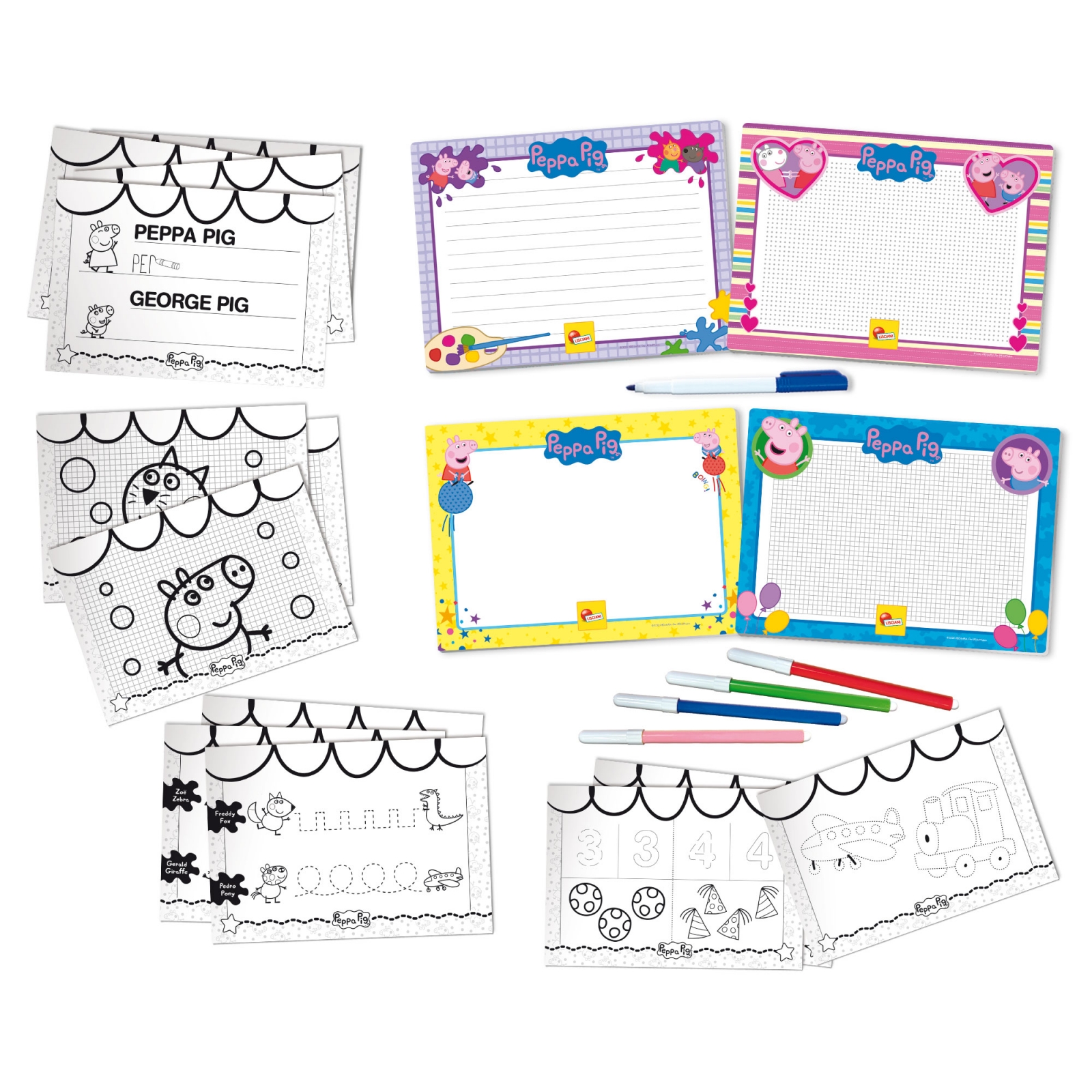Creative set, Lisciani, Peppa Pig, Drawing school