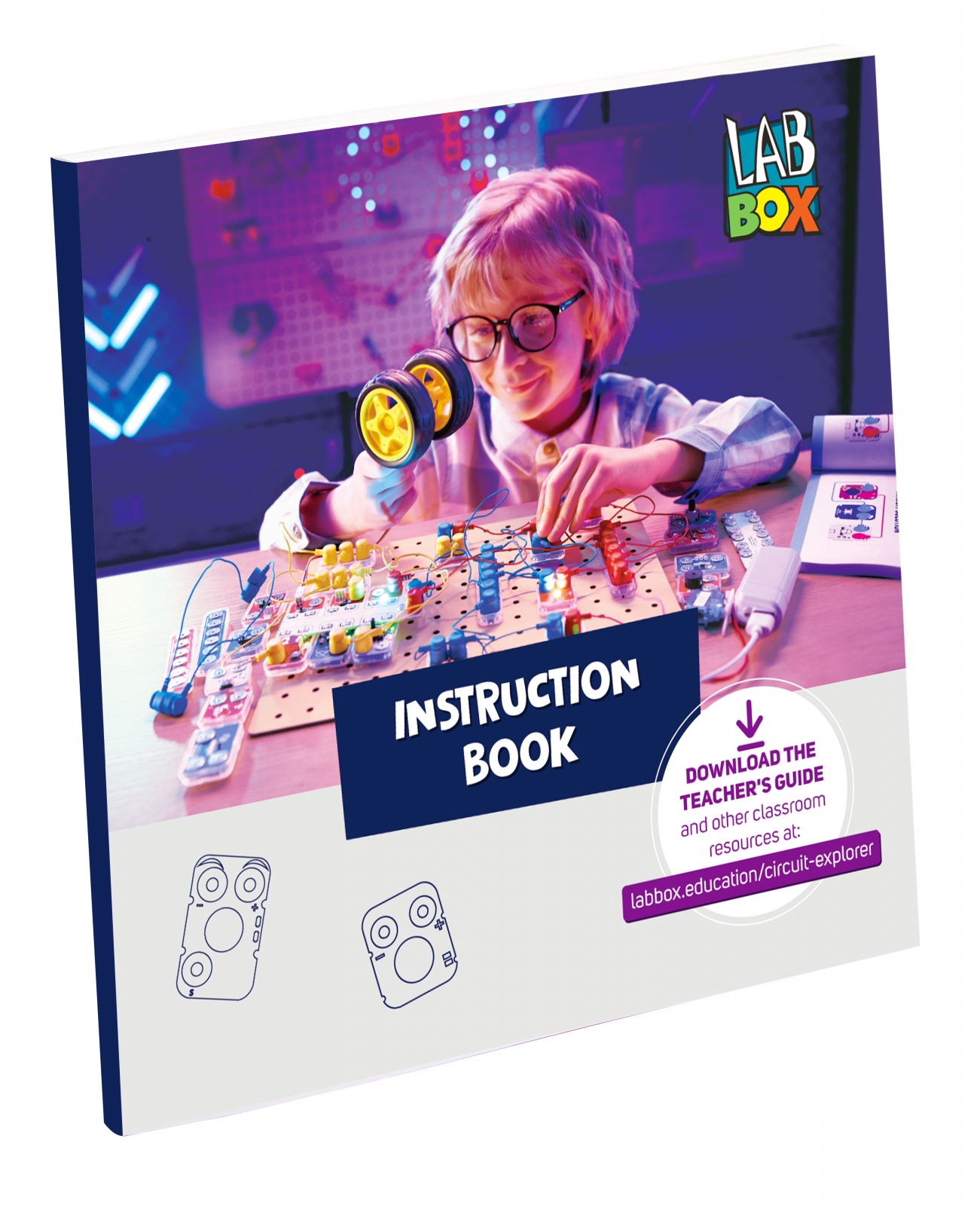 Образователен комплект, Hape, LabBox, Изследване на вериги, Базово ниво, 30 части