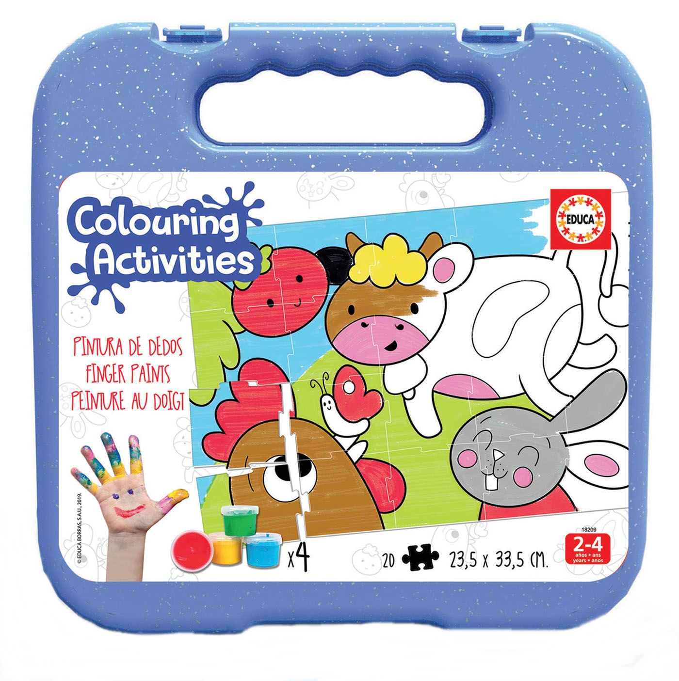 Animals - coloring puzzle 20 pieces