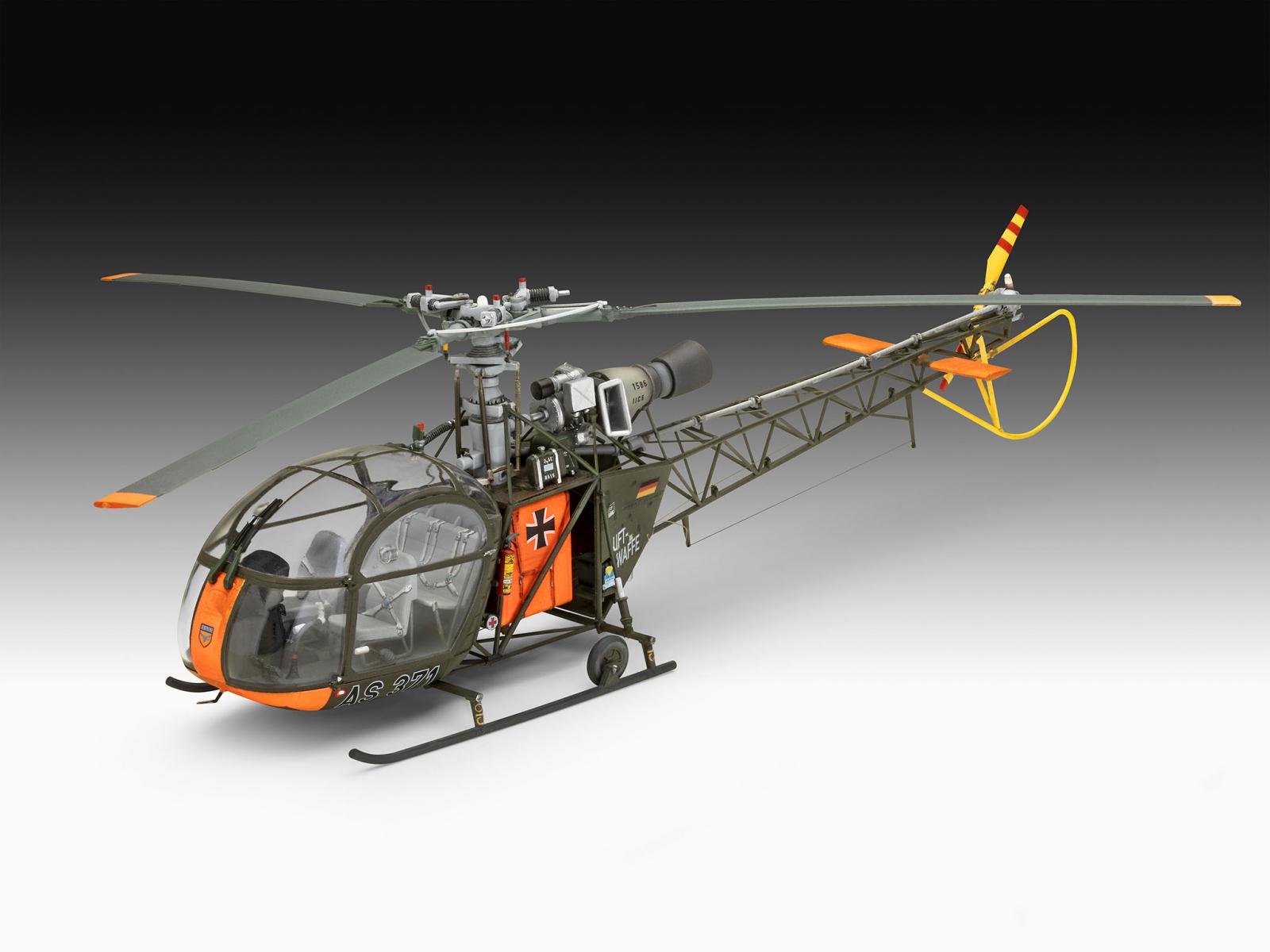 Assembly model, Revell, Helicopter, Alouette II, 191 parts
