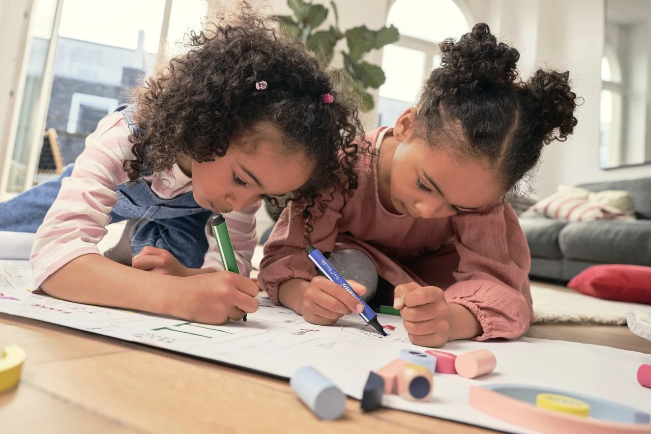 Комплект флумастери, Stabilo, Trio Scribbi ST368/8-01, 8 цвята