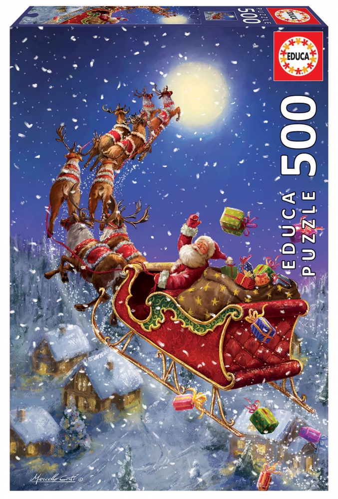 Puzzle, Educa, Santa is coming, 500 pieces