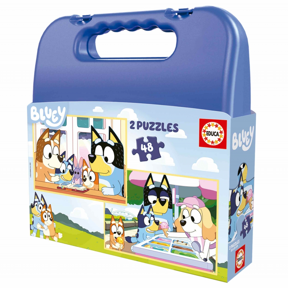 Пъзел Bluey в куфарче, 2 х 48 части