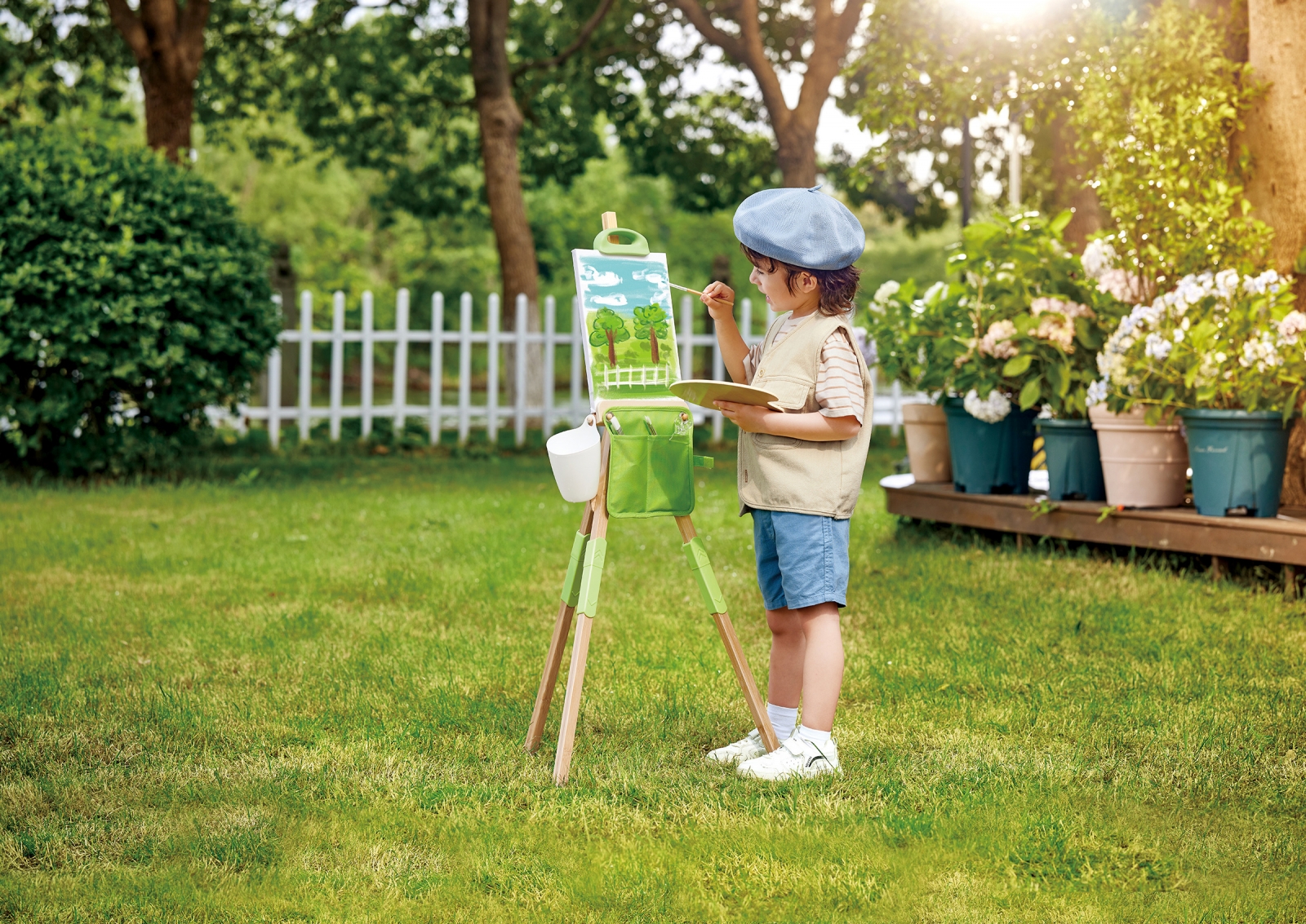 Статив за рисуване с аксесоари, Hape, 14 части