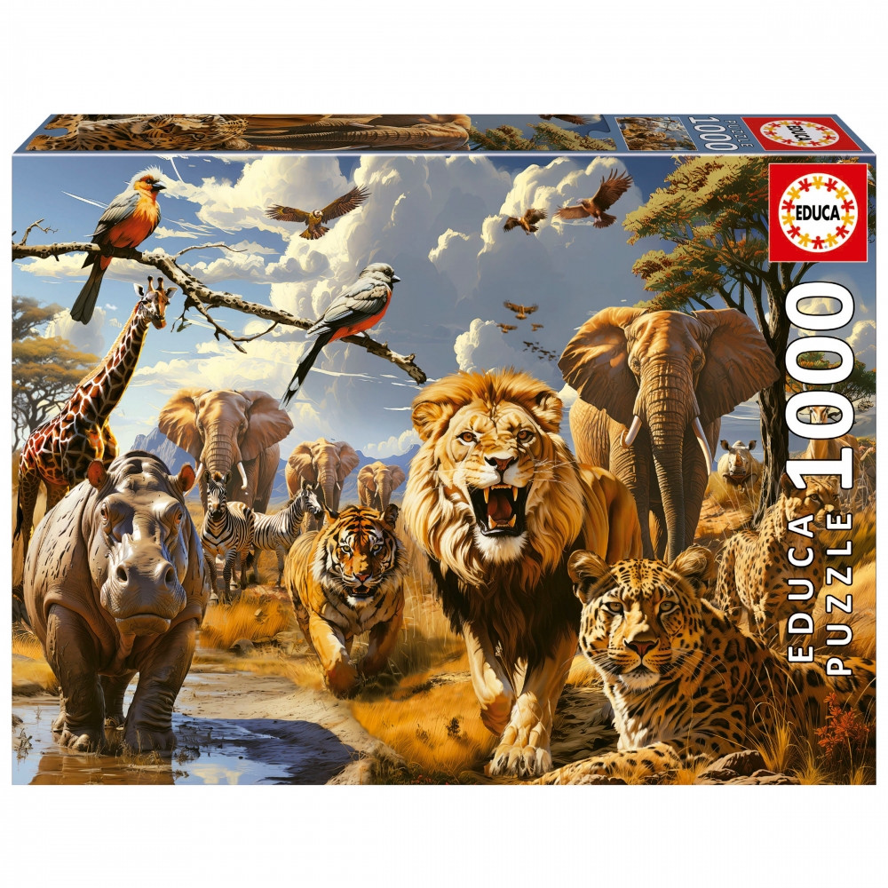 Пъзел Диви животни, 1000 части