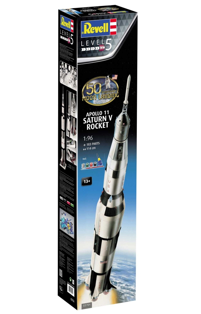 Комплект сглобяем модел Apollo 11 Saturn V Rocket, 183 части