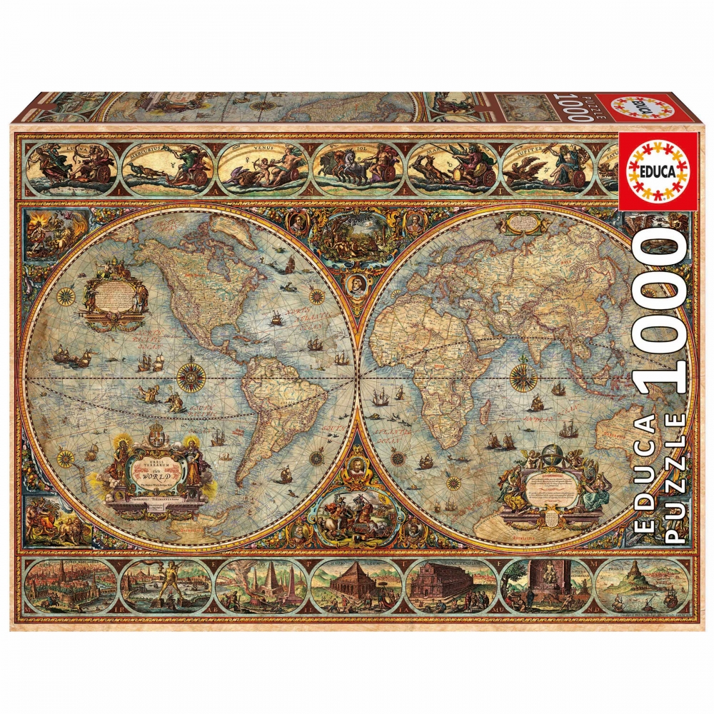 Пъзел, Educa, Светът, 1000 части