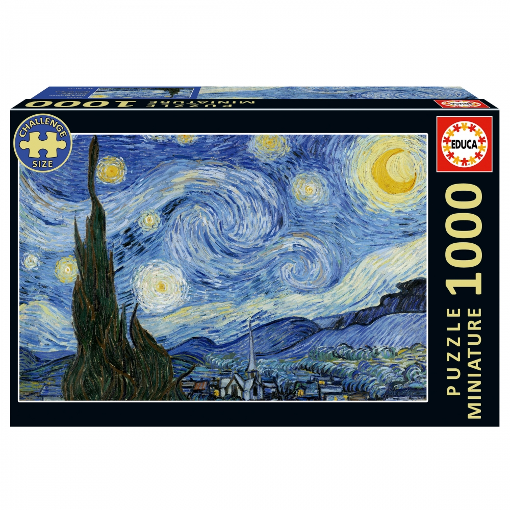 Puzzle, Educa, Starry Night, 1000 pieces, Miniature