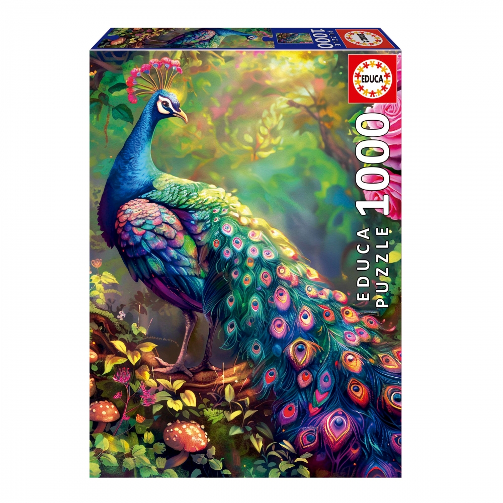 Puzzle, Educa, Peacock Garden, 1000 pieces