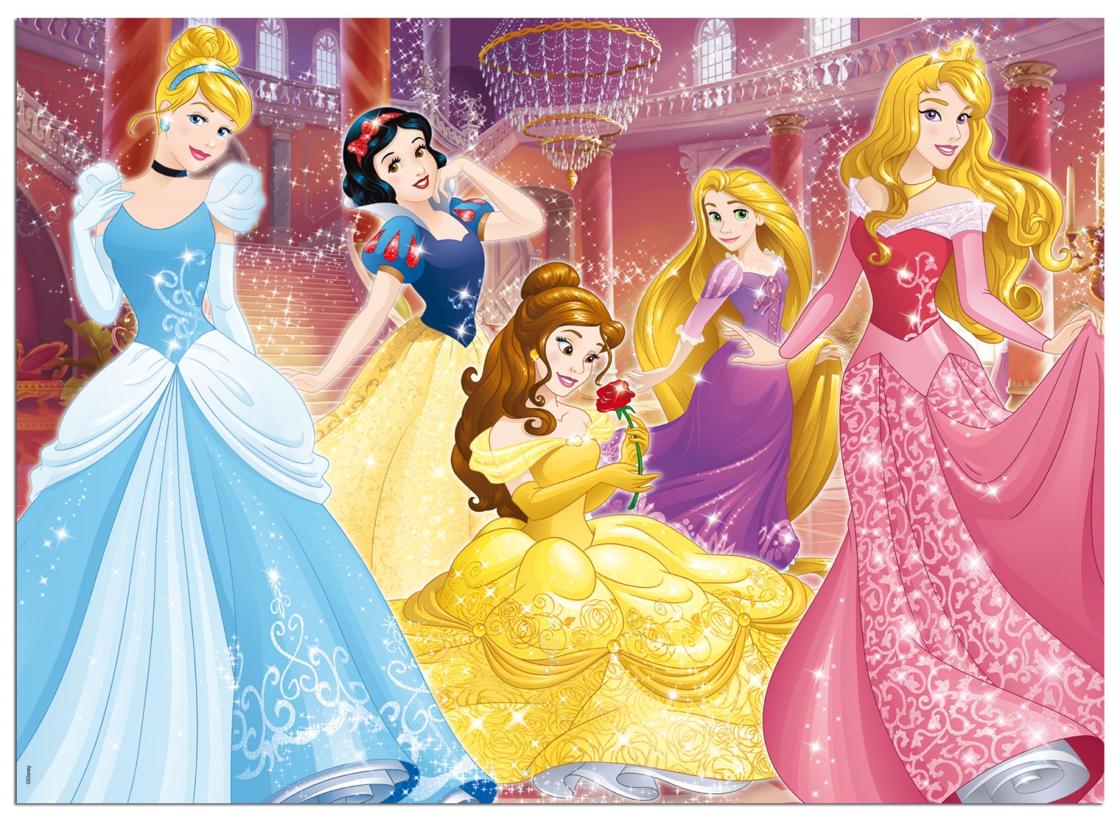 Puzzle, Lisciani, Princesses, Double-sided puzzle 60 pieces