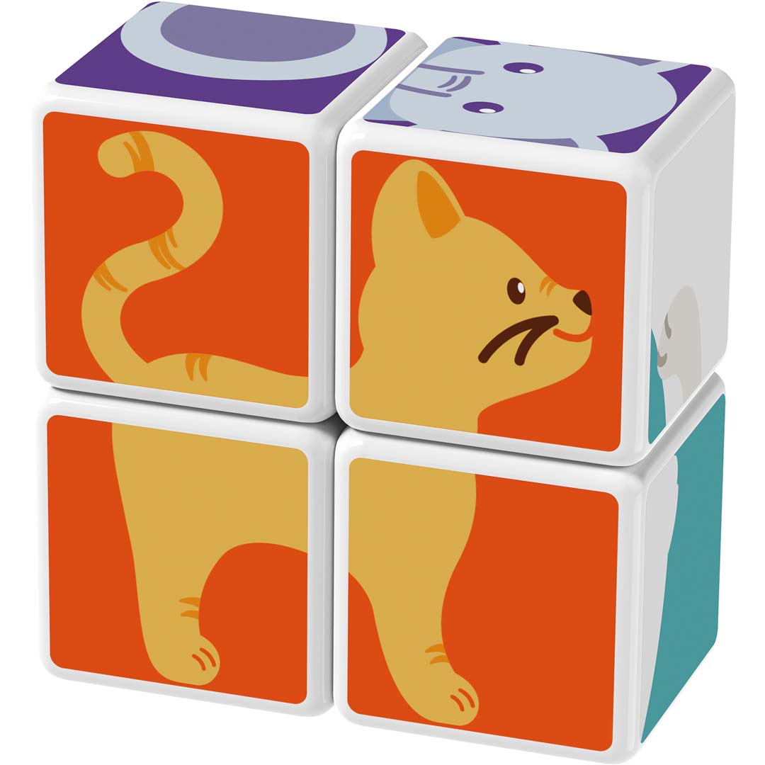 Магнитен конструктор Magicube, Животни и карти 132, 11 части