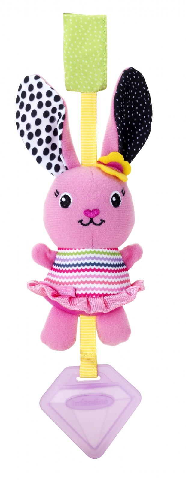 Бебешка мека сензорна играчка, Infantino, Зайче