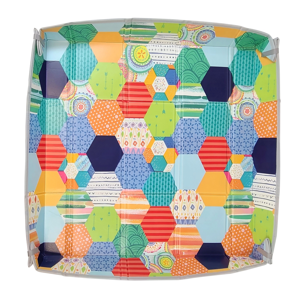 Сгъваема мека постелка от пяна, Infantino, Цветове, 147 x 147 см