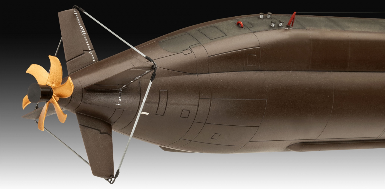Assembly model kit, Revell, 70th anniversary Bundeswehr submarine: Wilhelm Bauer, Type 206A, Class2, 154 parts
