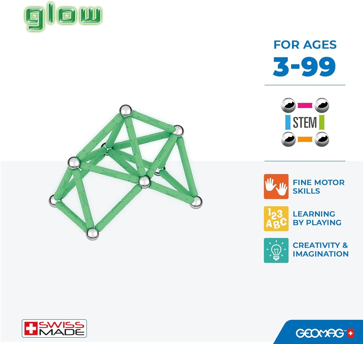 Магнитен конструктор Glow 329, 42 части