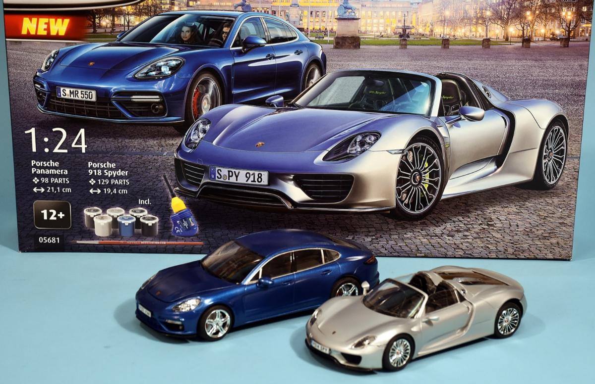 Подаръчен комплект автомобили Порше. Porsche Panamera и Porsche 918 Spyder
