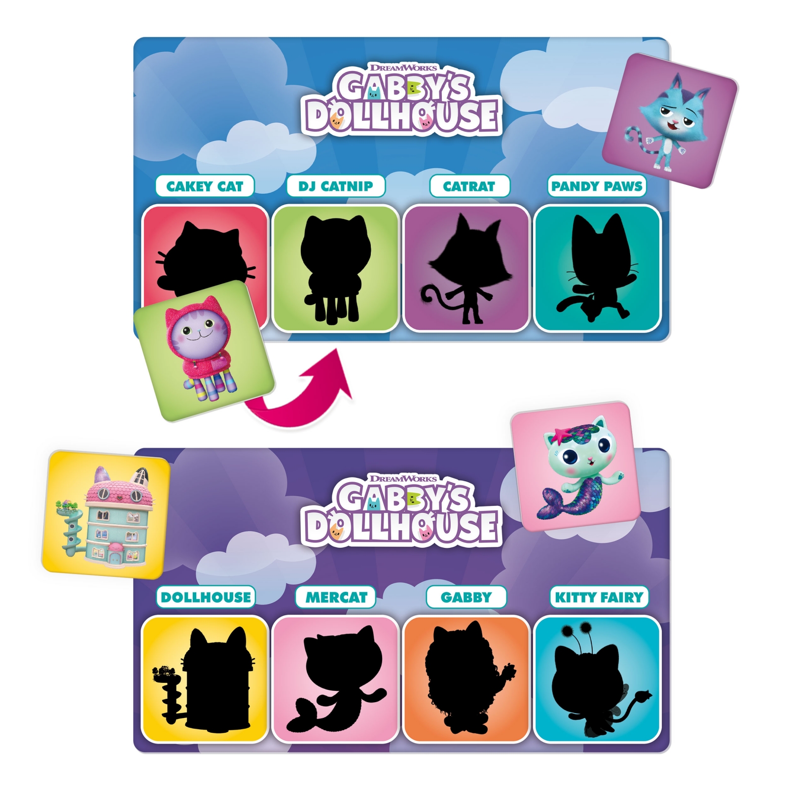Educational game set, Lisciani, Gabby′s Dollhouse, Collection of 10 games