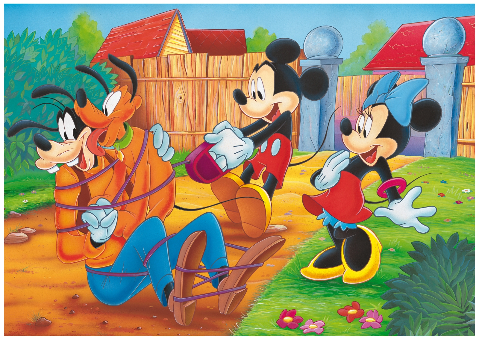 Puzzle, Lisciani, Mickey Mouse and friends, Double-sided puzzle 108 pieces