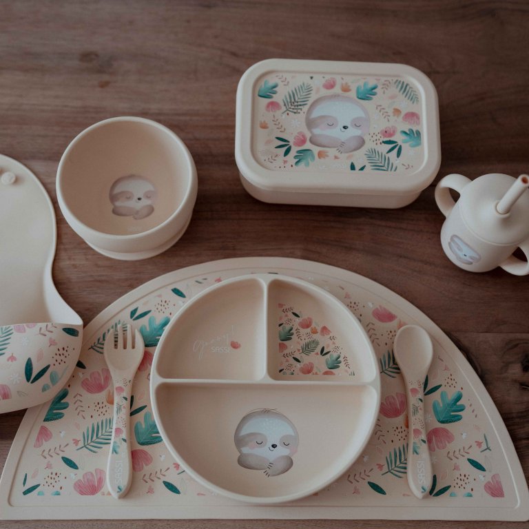 Silicone vacuum feeding bowl, Sassi, Sloth