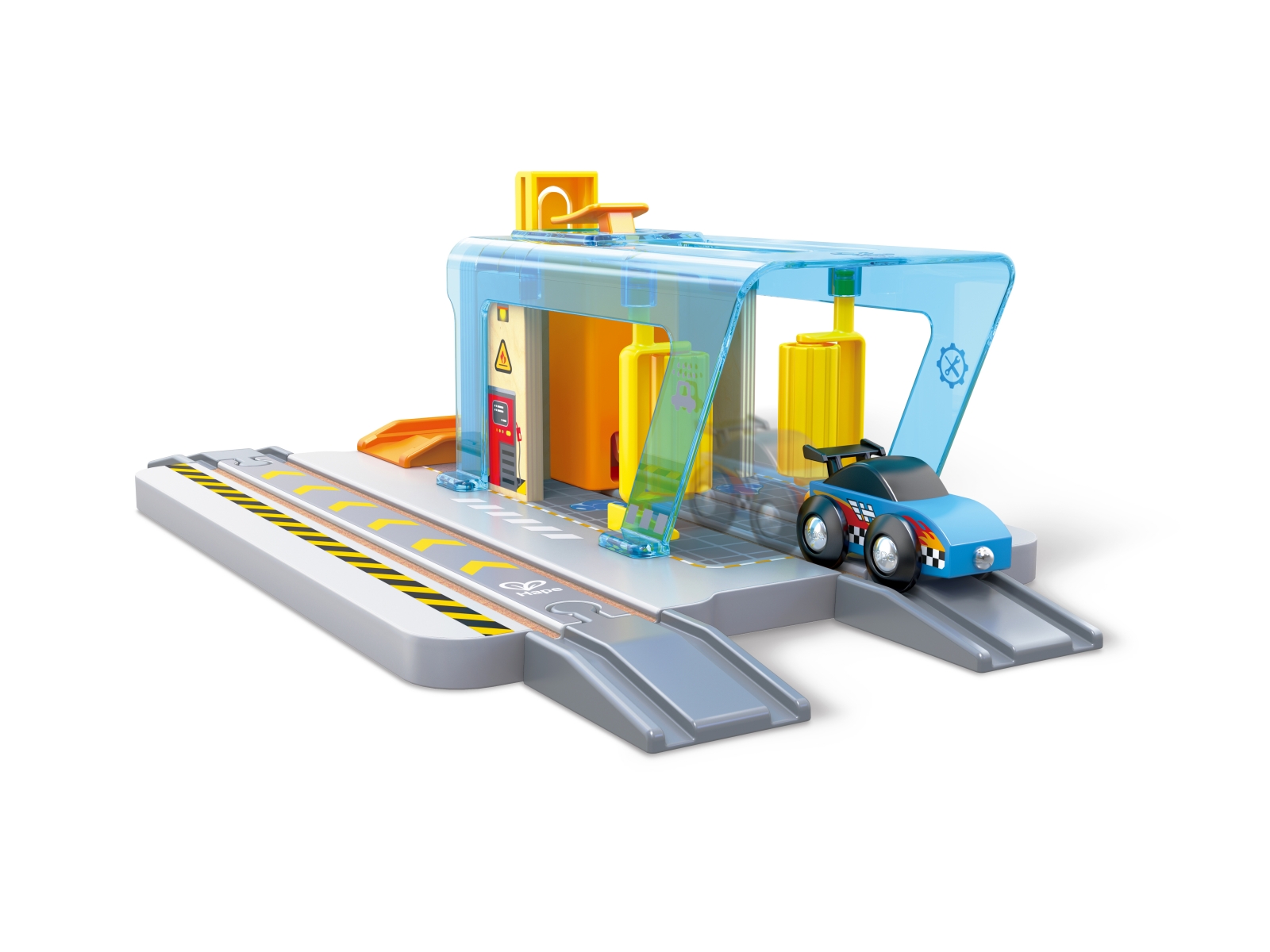 Комплект железопътен сервиз, Hape, 11 части