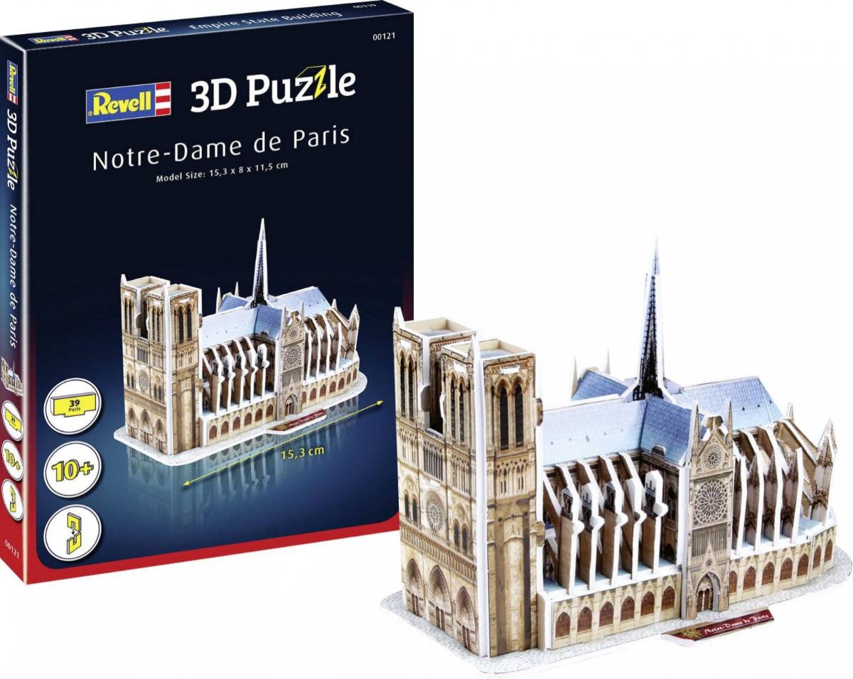 Пъзел Катедралата Нотр Дам Париж 3D, 39 части