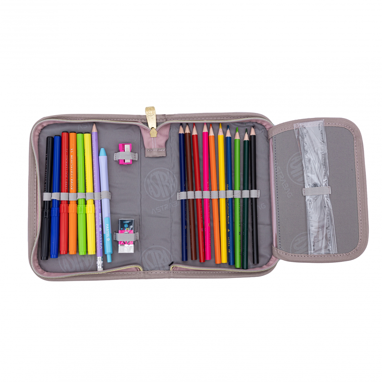 Single toiletry bag with accessories ASTRABAG Fluffy kitten, AC11, 20 x 14 x 3.5 cm