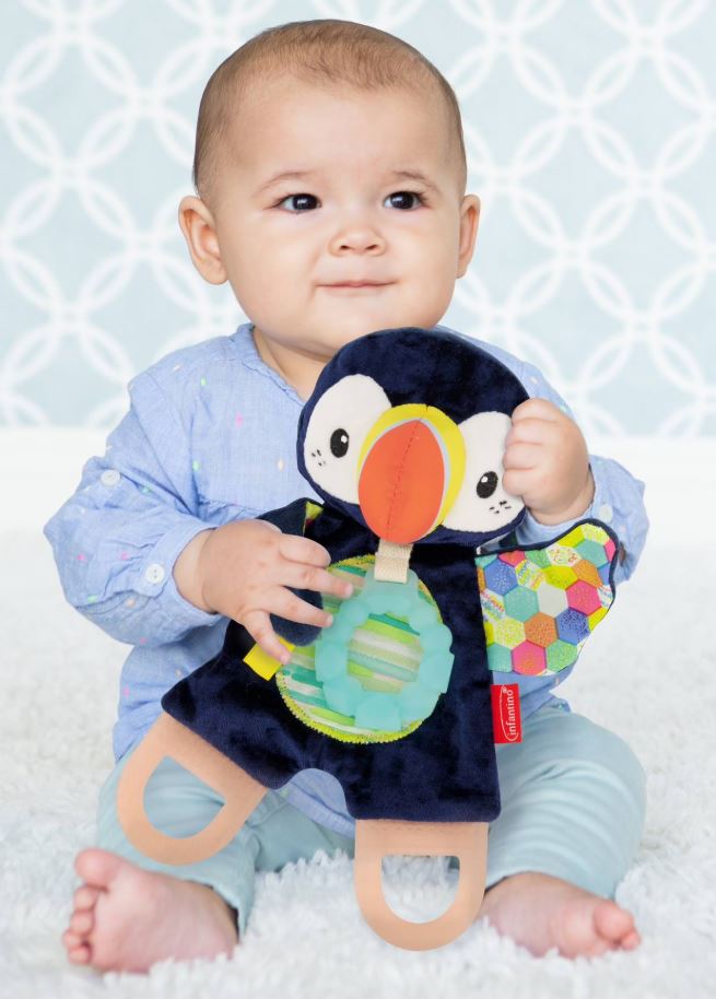 Бебешка мека сензорна играчка, Infantino, Птичка