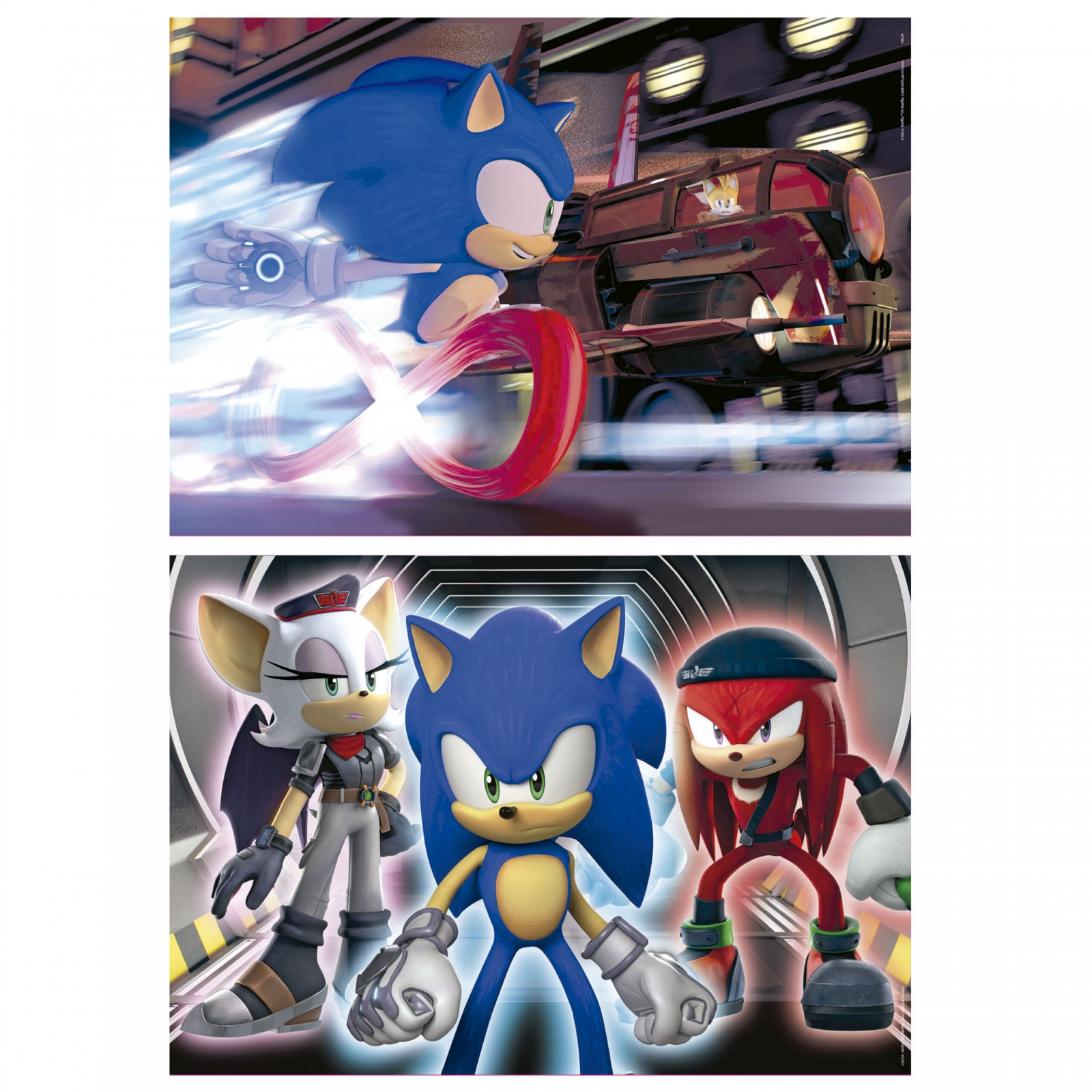 Пъзел Sonic Prime 2в1 Neon, 2 х 100 части