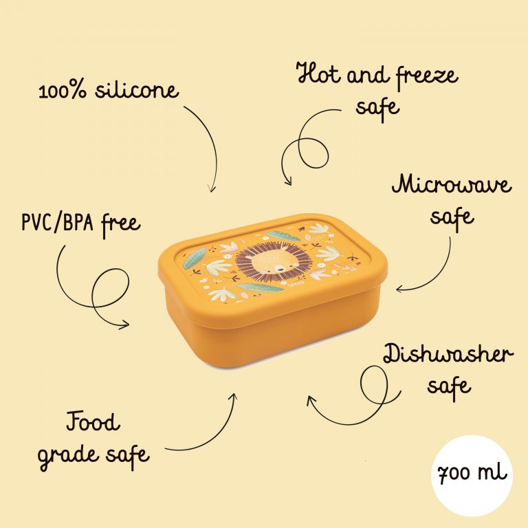 Silicone lunch box divider, Sassi, Lion