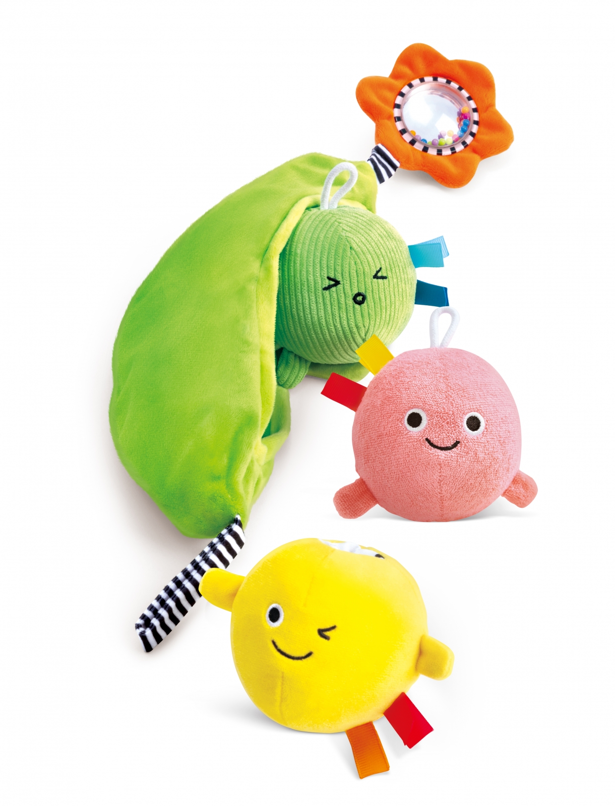 Комплект меки сензорни играчки, Hape, Грахчета