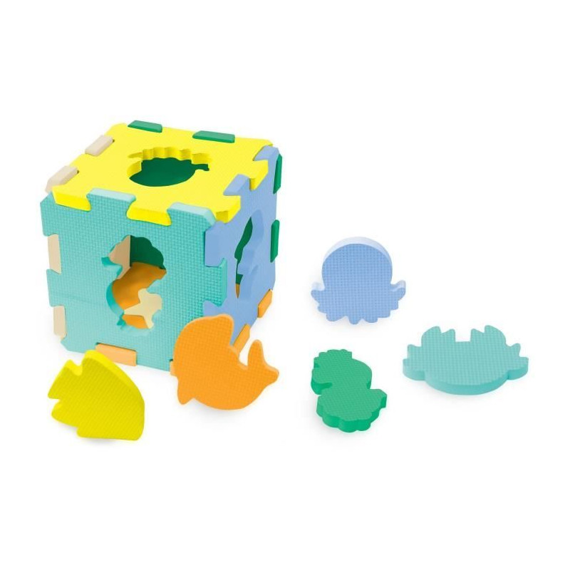 Mini soft foam mat, Infantino, Puzzle, Sea animals